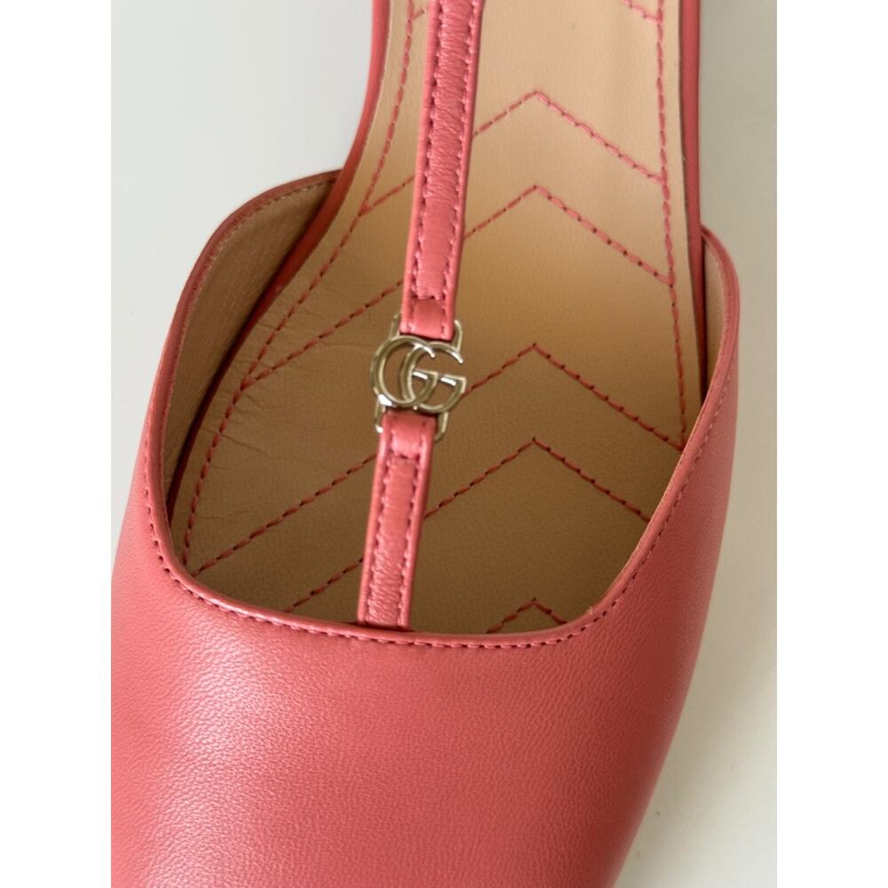 Gucci Women's GG Pink Ballet Flat Leather Sandals 9.5 US (39.5 Eu) IT 754136 NIB - Picture 5 of 13